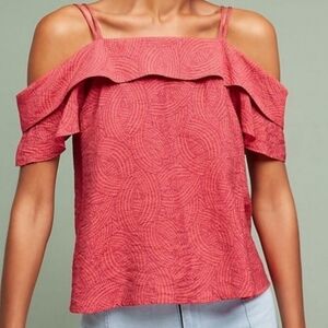 Anthropologie Maeve Mandalay Cold Shoulder Top XS